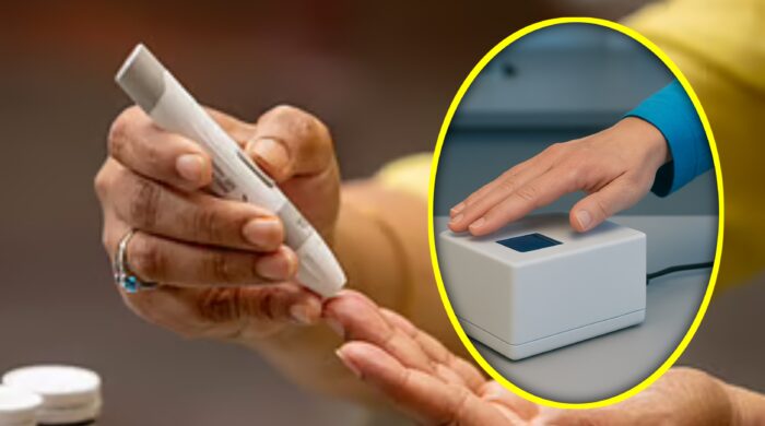 এমআইটির উদ্ভাবিত আলোভিত্তিক গ্লুকোজ সেন্সর ব্যবহার করছে একজন ডায়াবেটিস রোগী